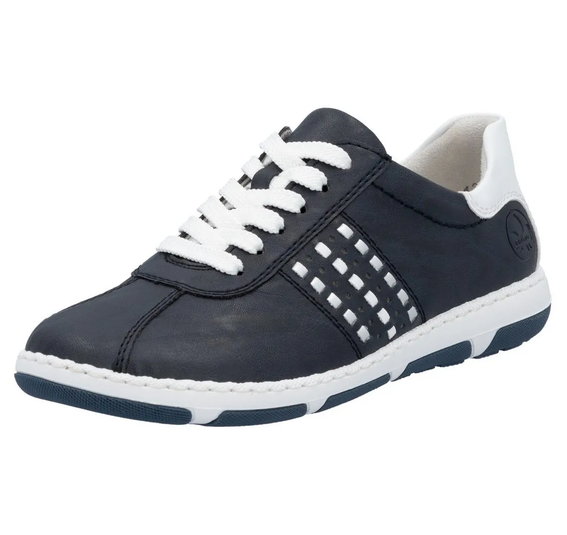 RIEKER Sneaker, Halbschuh, Freizeitschuh, Schnürschuh mit gepolstertem Schaftrand