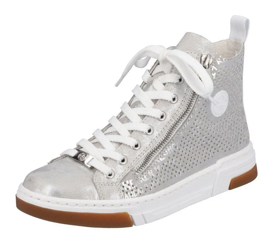 RIEKER Sneaker, High Top-Sneaker, Freizeitschuh, Schnürschuh mit Plateausohle