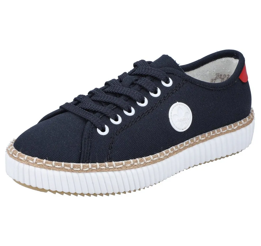 RIEKER Sneaker mit herausnehmbarer Innensohle, Freizeitschuh, Halbschuh, Schnürschuh