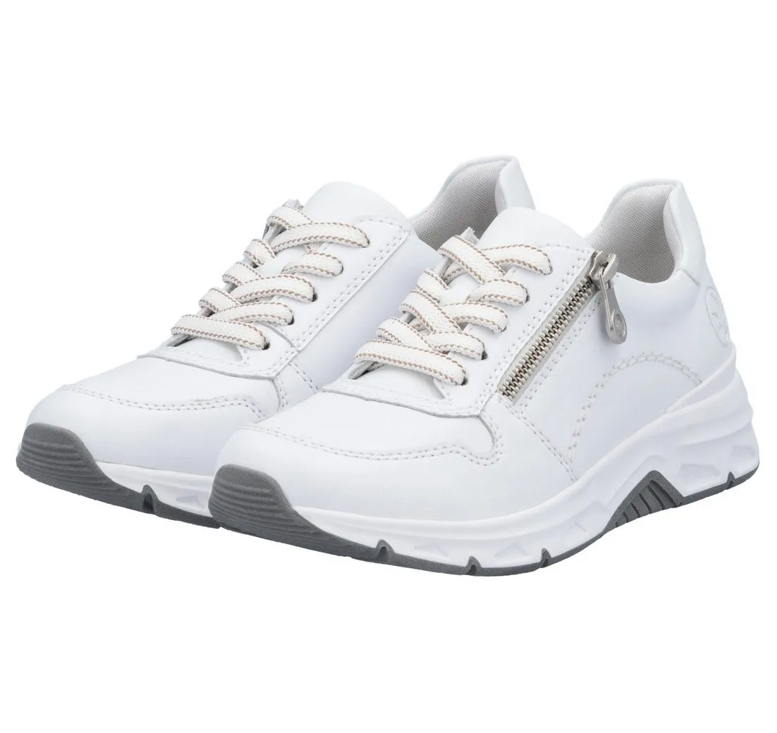 RIEKER Sneaker mit seitlichem Reißverschluss, Freizeitschuh, Halbschuh, Schnürschuh