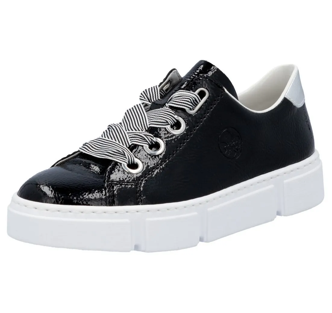 RIEKER Sneaker mit trendigen Schnürsenkeln, Freizeitschuh, Halbschuh, Schnürschuh