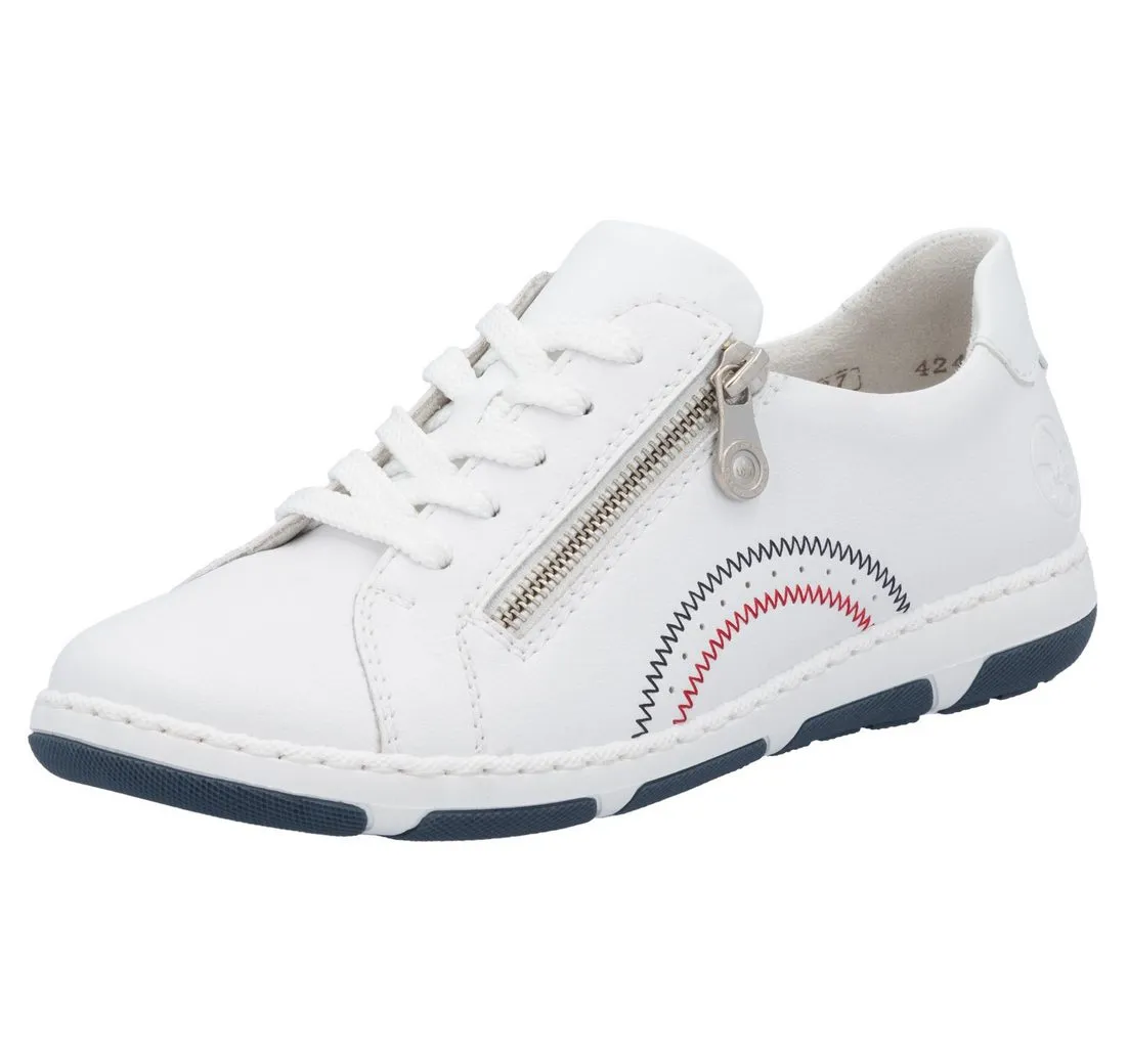RIEKER Sneaker, Schnürschuh, Halbschuh, Freizeitschuh mit weichem Schaftrand