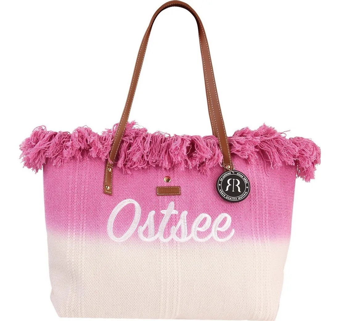 Robin Ruth Schultertasche Robin Ruth Schultertasche Baumwolle rosa (Schultertasche), Schultertasche Baumwolle, rosa, natur ca. 24cm hoch