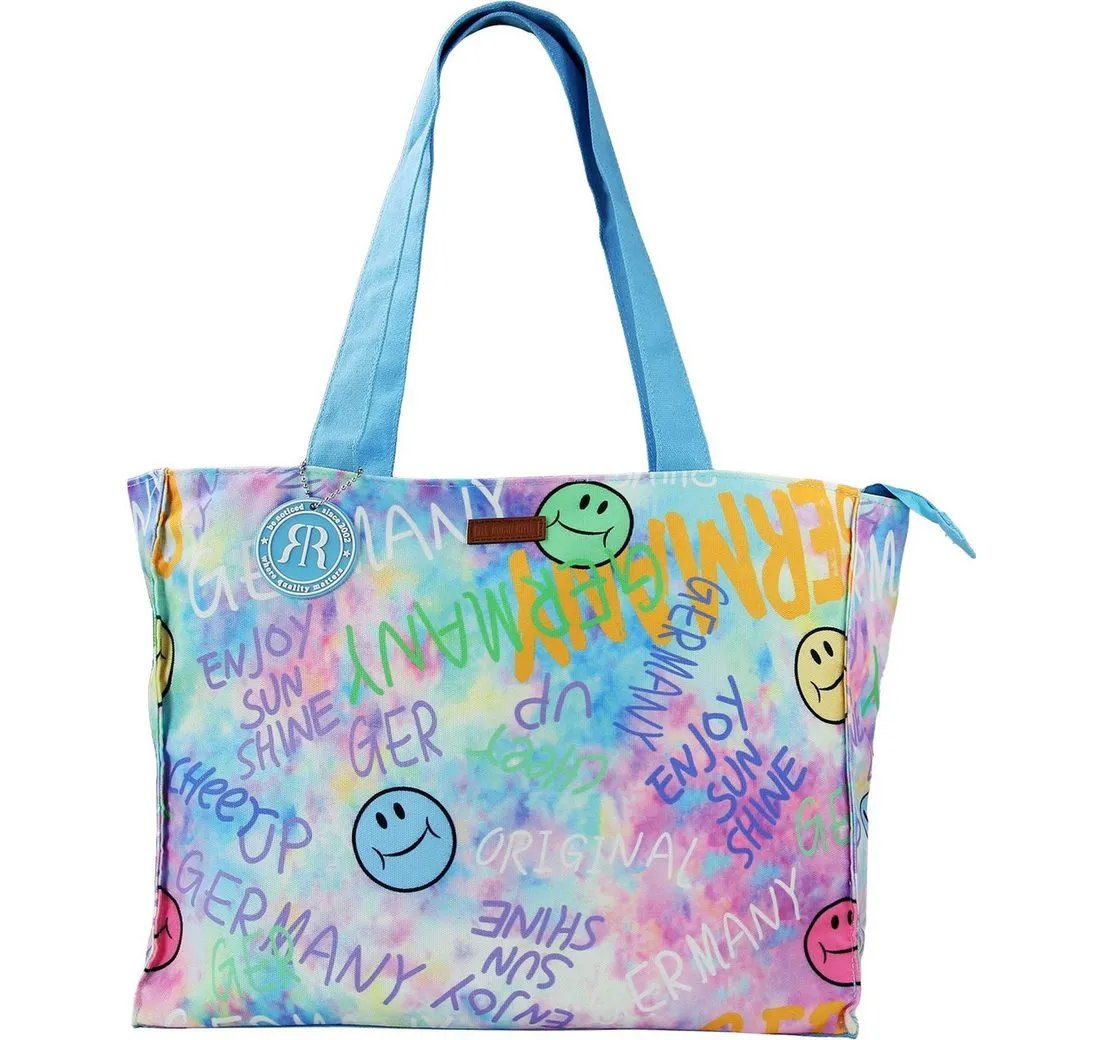 Robin Ruth Schultertasche Robin Ruth Schultertasche Baumwolle (Schultertasche), Damen, Jugend Schultertasche Baumwolle, Polyester, hellblau 36 x 28cm