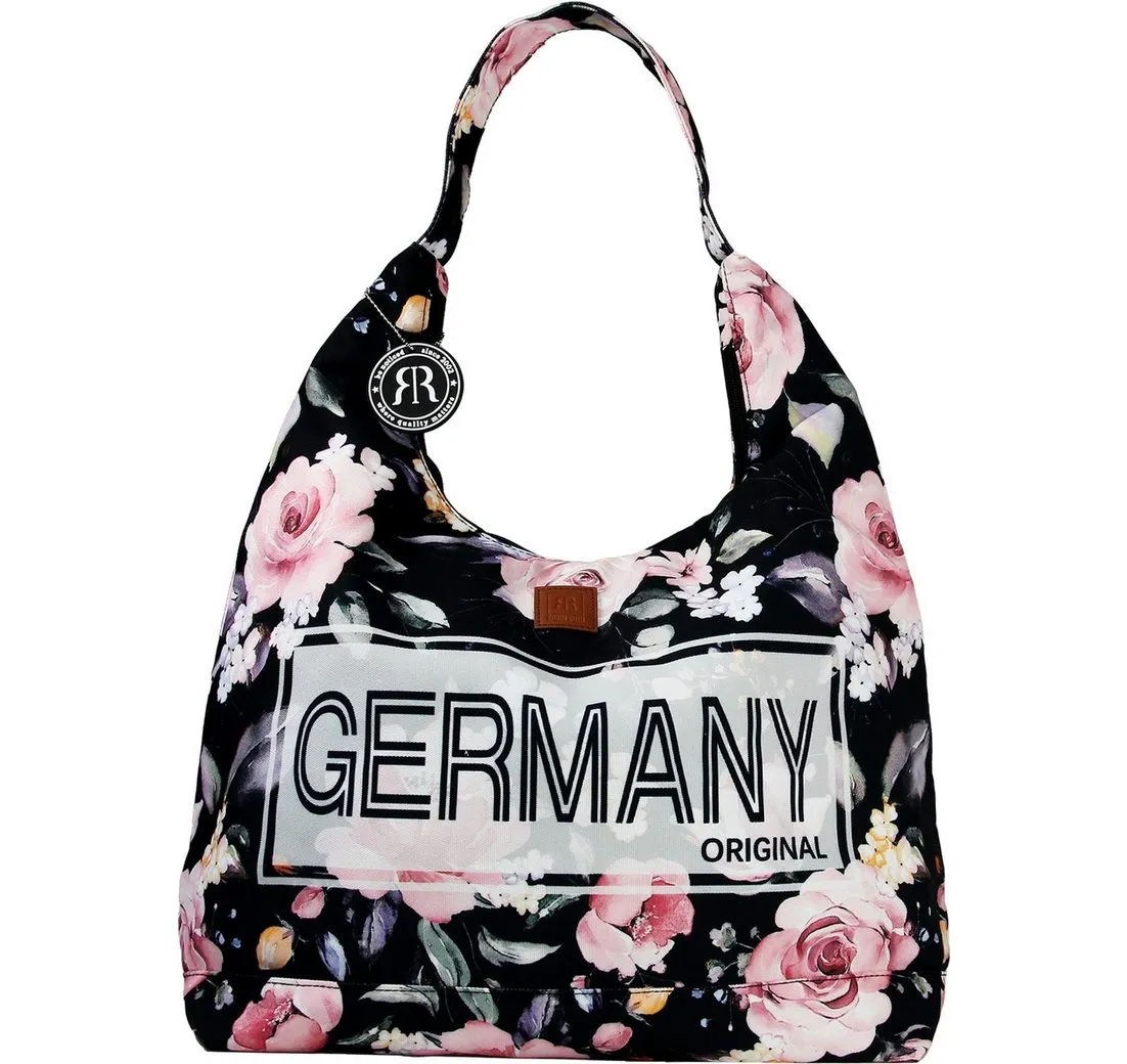 Robin Ruth Schultertasche Robin Ruth Schultertasche Polyester (Schultertasche), Damen, Jugend Schultertasche Polyester, schwarz, rosa ca. 46cm x 31cm