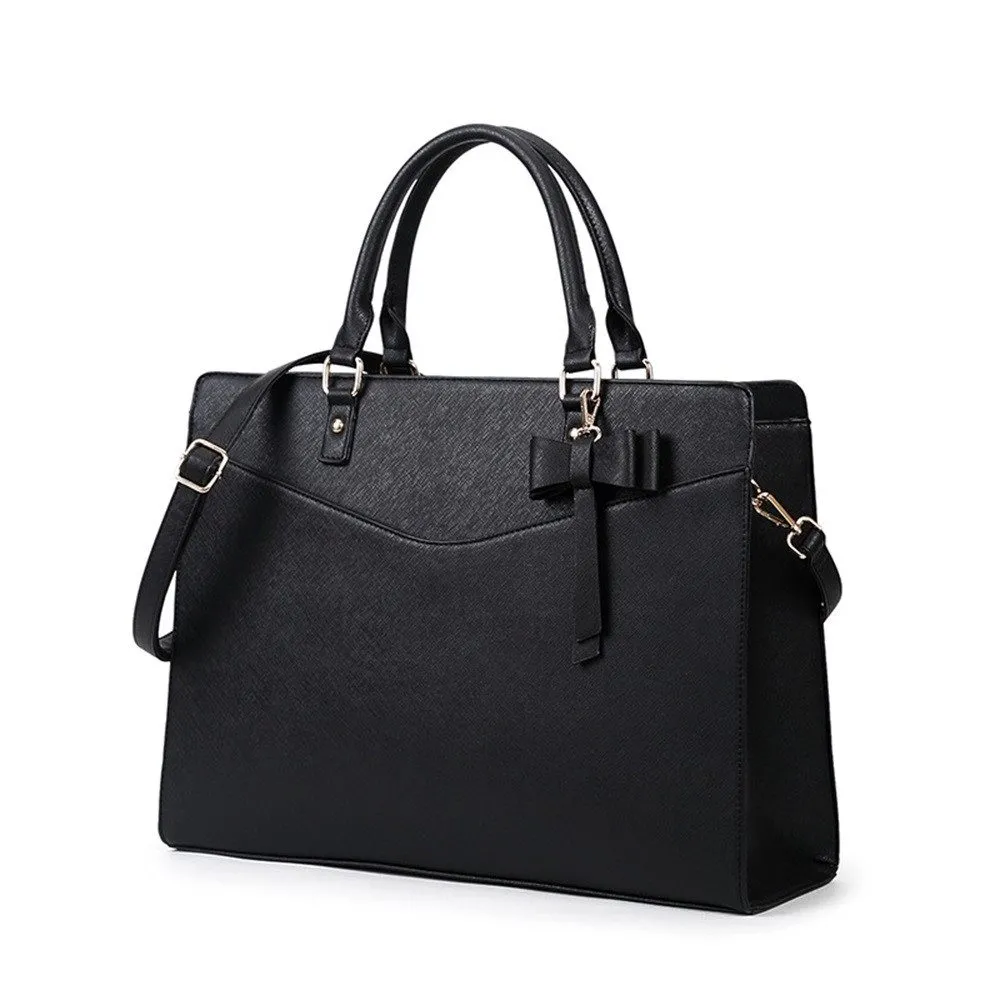 RWEUOQ Handtasche Handtasche Laptoptasche Wasserdicht PU Leder Damen Shopper 15.6 Zoll, Umhängetasche Elegante Henkeltasche für Damen Abnehmbarer Schultergurt