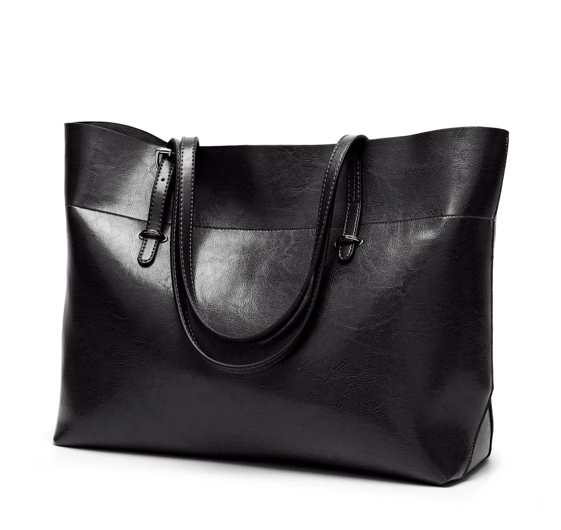 RWEUOQ Handtasche Laptoptasche Damen Handtasche Große PU Leder Shopper Tasche (Schultertasche Umhängetasche Tote Bag Wasserdichte Henkeltaschen, 1-tlg., für Business Lehrertasche Büro Schule, 38x30x15cm), Henkeltaschen mit Reißverschluss für Arbeit, Reisen, Einkauf, Schule