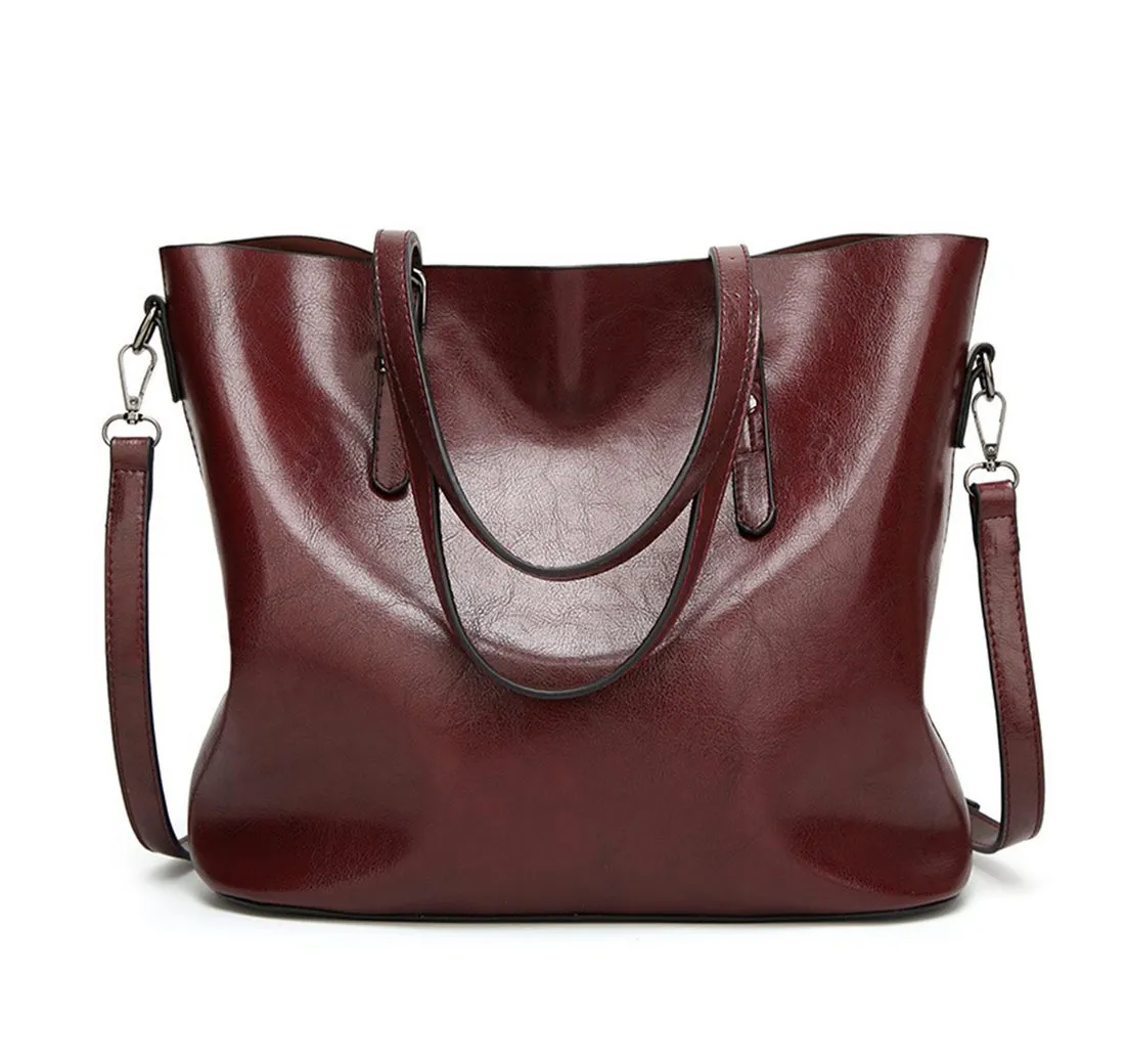 RWEUOQ Handtasche Umhängetasche Arbeitstasche Henkeltasche Kaffee (Kunstleder Schultertasche Ledertasche Laptoptasche Shopper, 1-tlg), Freizeittasche chultertasche Groß Tasche Weiches Vintage