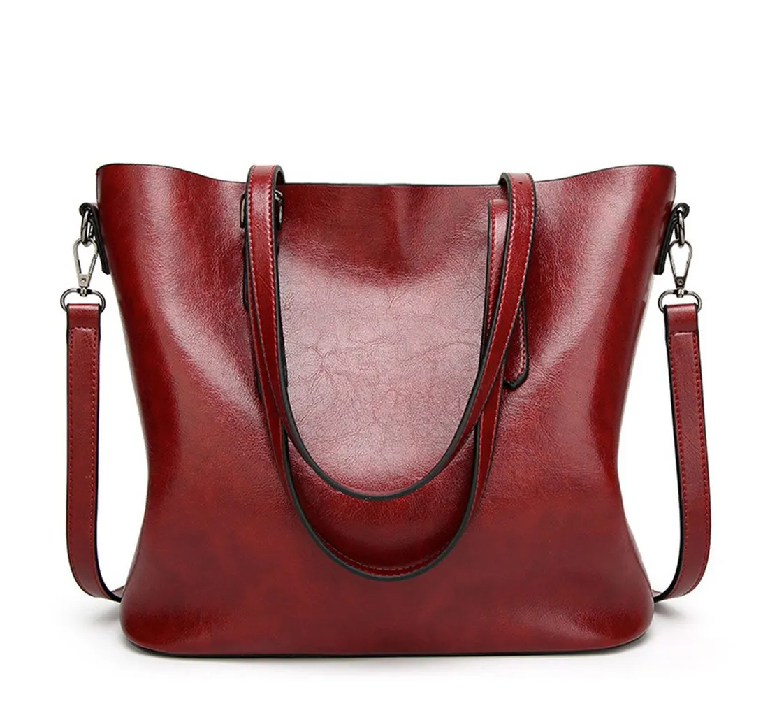 RWEUOQ Handtasche Umhängetasche Arbeitstasche Henkeltasche Rot (Kunstleder Schultertasche Ledertasche Laptoptasche Shopper, 1-tlg), Freizeittasche chultertasche Groß Tasche Weiches Vintage