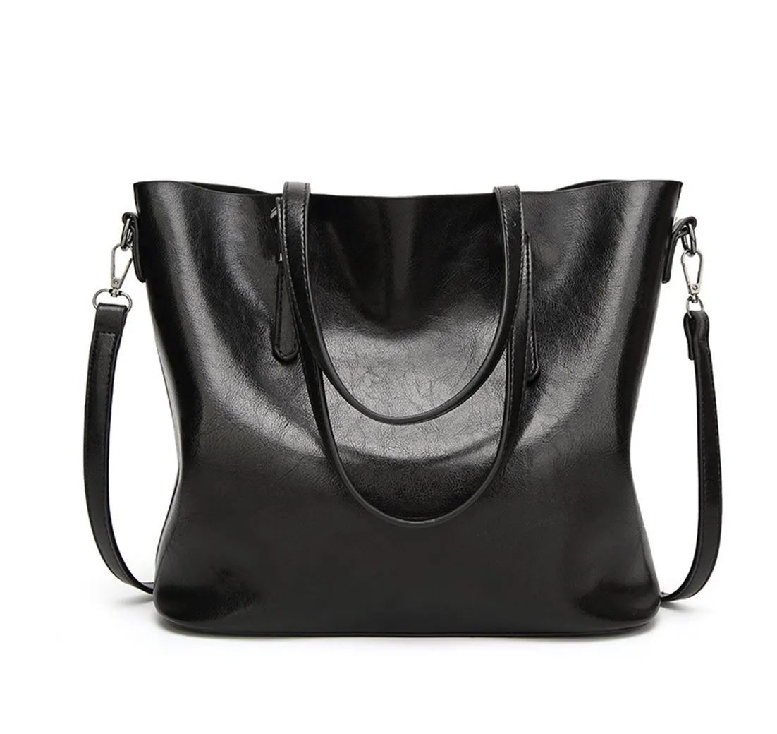 RWEUOQ Handtasche Umhängetasche Arbeitstasche Henkeltasche Schwarz (Kunstleder Schultertasche Ledertasche Laptoptasche Shopper, 1-tlg), Freizeittasche chultertasche Groß Tasche Weiches Vintage