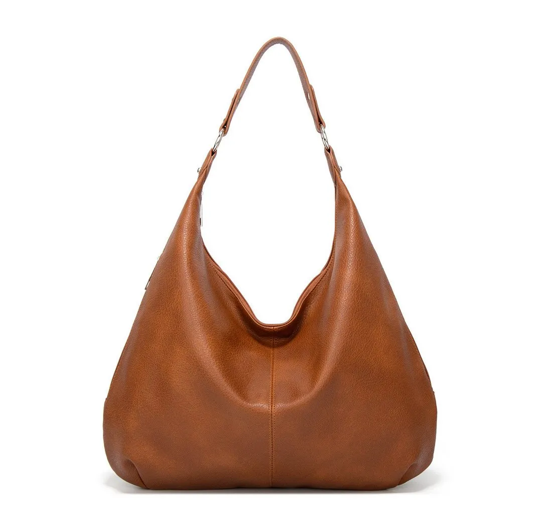 RWEUOQ Henkeltasche Damen Leder Hobo-Tasche – Stilvolle Tote & Umhängetasche für Alltag (Elegante Handtasche mit großem Stauraum&vielseitigen Tragemöglichkeite, Große Handtasche mit mehreren Fächern,verstellbarem Schultergurt), Hochwertiges Kunstleder, eräumig, kratzfest, vielseitig,stilvolles