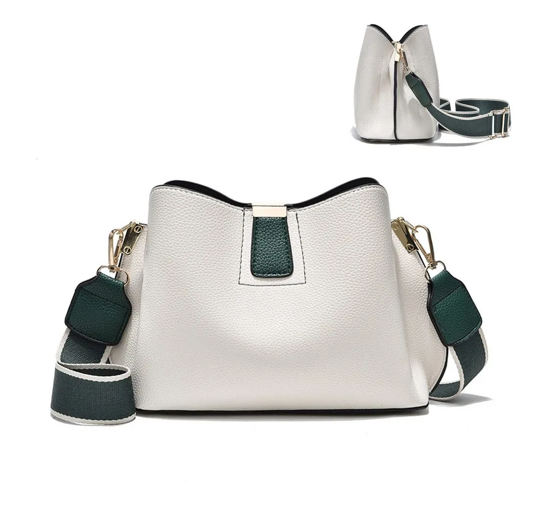 RWEUOQ Henkeltasche Damen Umhängetasche Handtasche Tragetasche Grün (1-tlg), Schultertasche Arbeitstasche Messenger-Tasche Top Griff Schultergurt