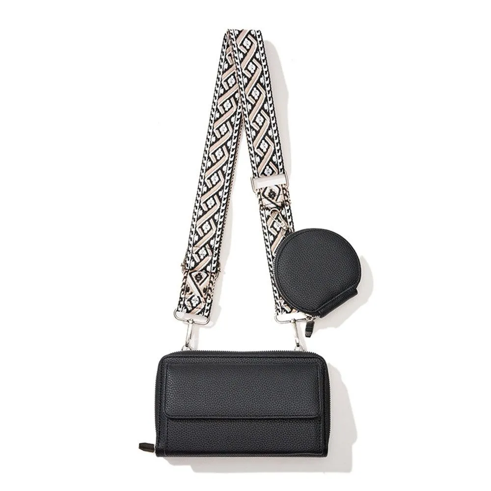 RWEUOQ Schultertasche CrossBody Bag Brieftasche Geldbörse Verstellbar Gurt mit Vielen Fächer (2-in-1 Tasche für multifunktionale Nutzung in Alltag & Events., Inklusive Kartenfächer, Reißverschluss- & Magnetverschlussfach), Kompakt, elegant & vielseitig – ideal für jede Gelegenheit.