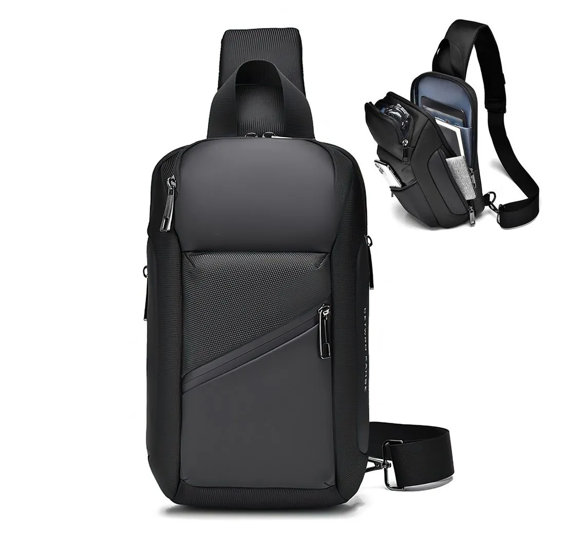 RWEUOQ Schultertasche Herren-Schultertaschen Brusttasche Sling Schulter Rucksäcke Crossbody (für Outdoor Camping Reisen Wandern Radfahren Multipurpose Tagepacks), Umhängetasche Herren und Damen 34 x 20.5 x 10 cm
