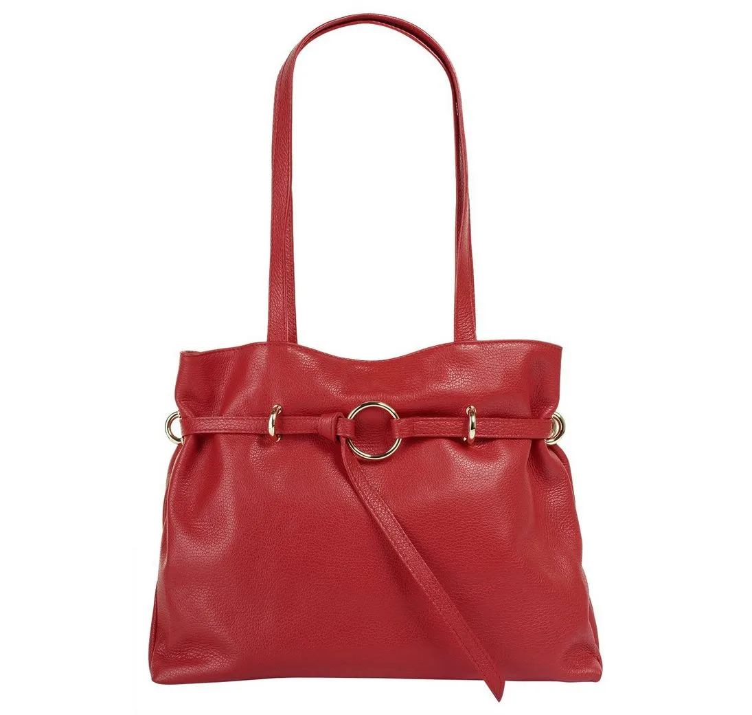Samantha Look Henkeltasche, echt Leder, Made in Italy