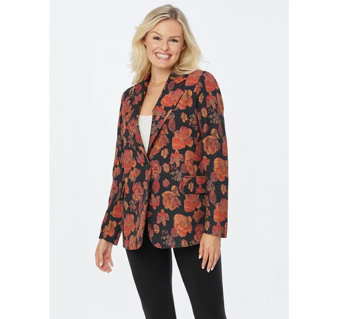 SARAH KERN Jackenblazer Jackett koerpernah mit Blumendruck