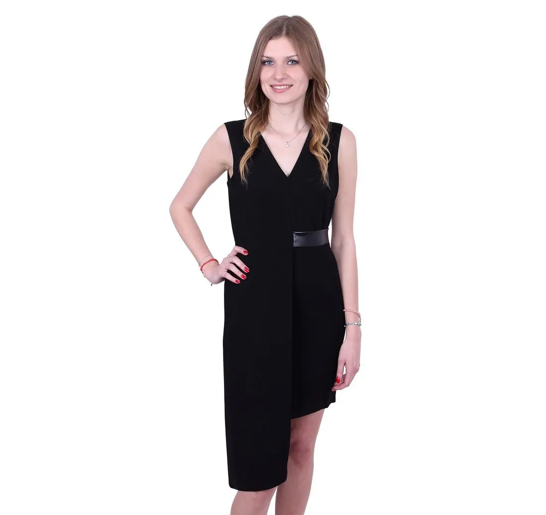 SARCIA.EU Minikleid AMAZING London Sehr Elegantes Asymmetrisches Mini Kleid Schwarz XL