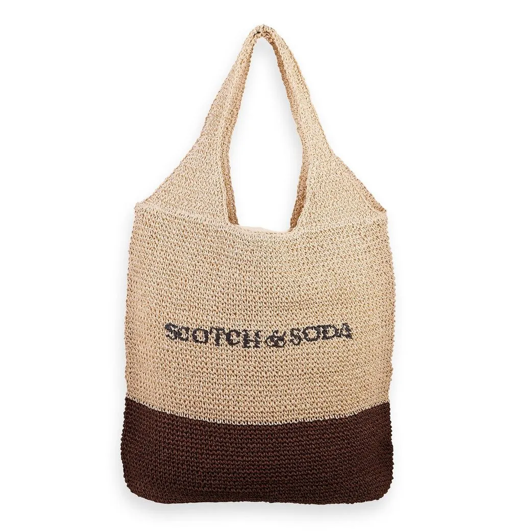 Scotch & Soda Schultertasche Oversized Straw Bag