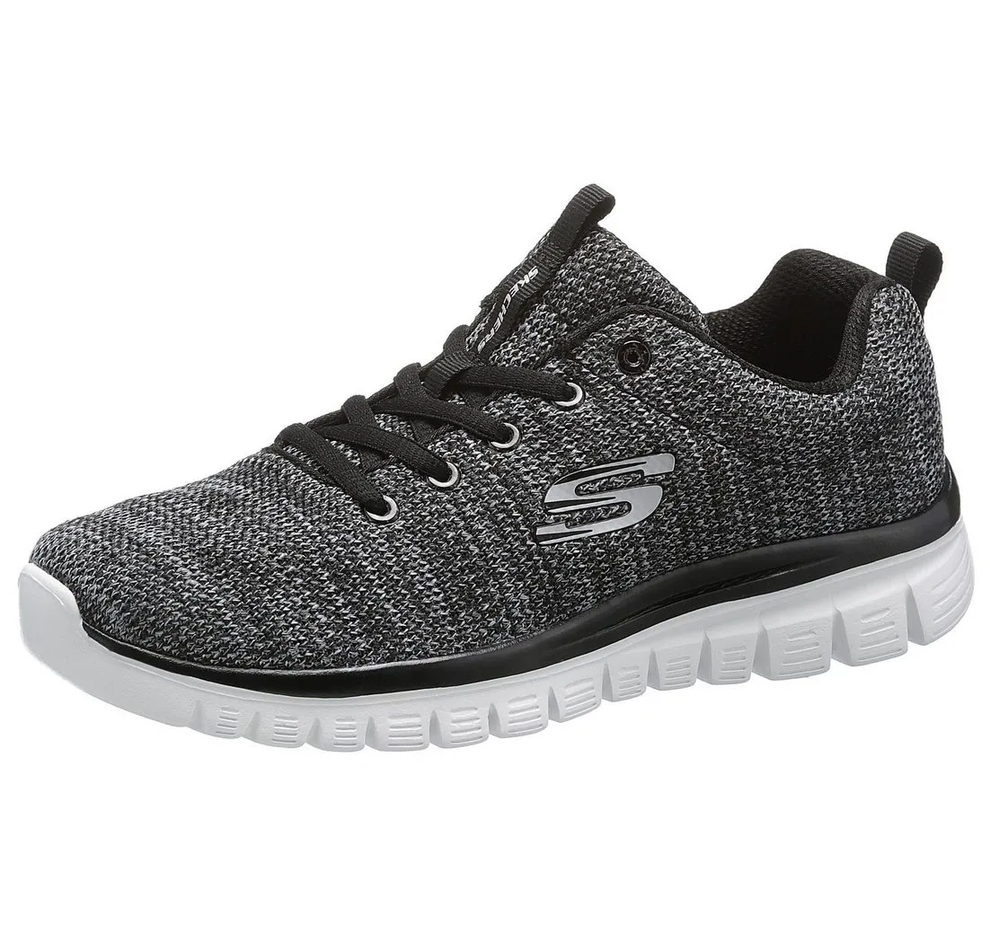 SKECHERS Graceful - Twisted Fortune Sneaker Freizeitschuh, Halbschuh, Schnürschuh mit Memory Foam