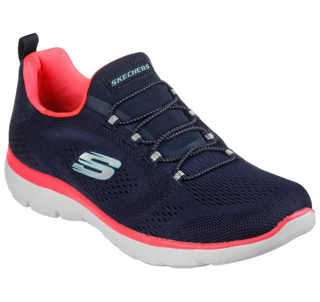 SKECHERS SUMMITS PERFECT VIEWS Slip-On Sneaker Freizeitschuh, Halbschuh für Maschinenwäsche geeignet