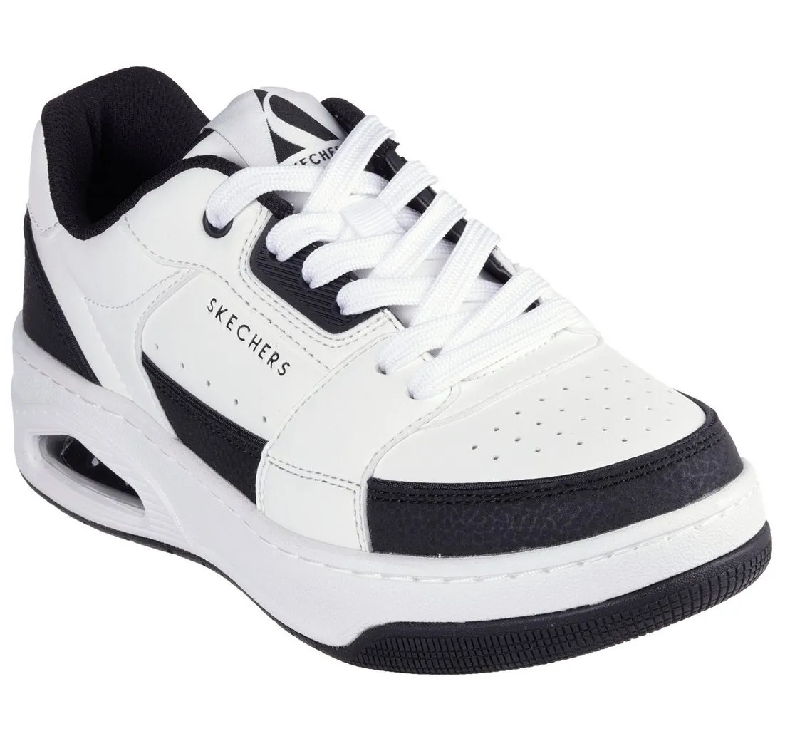 SKECHERS UNO COURT-COURTED STYLE Sneaker, Skater Schuh, Retro Sneaker mit Memory Foam