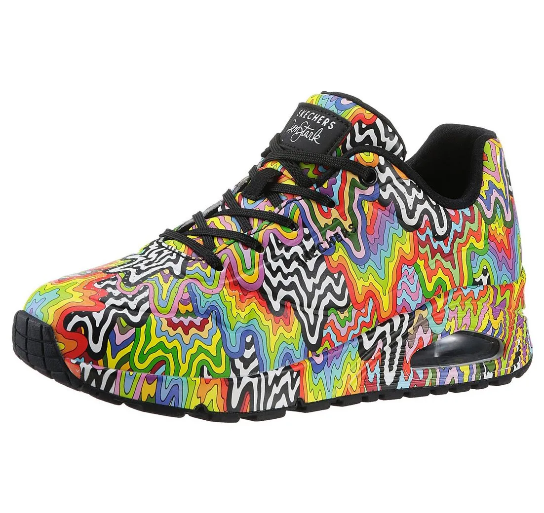 SKECHERS UNO-INFINITE DRIP JEN STARK Sneaker Freizeitschuh, Halbschuh, Schnürschuh mit Luftkissen-Dämpfung