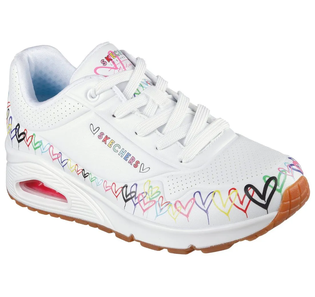 SKECHERS UNO Sneaker, Keilsneaker, Plateausneaker mit bedruckter Sohle