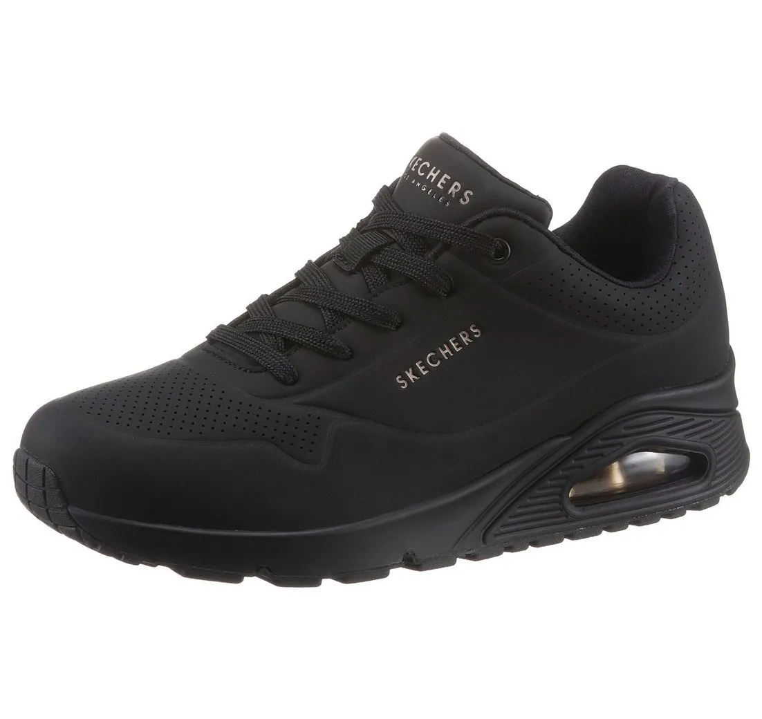 SKECHERS Uno - Stand on Air Wedgesneaker Freizeitschuh, Halbschuh, Schnürschuh mit feiner Perforation