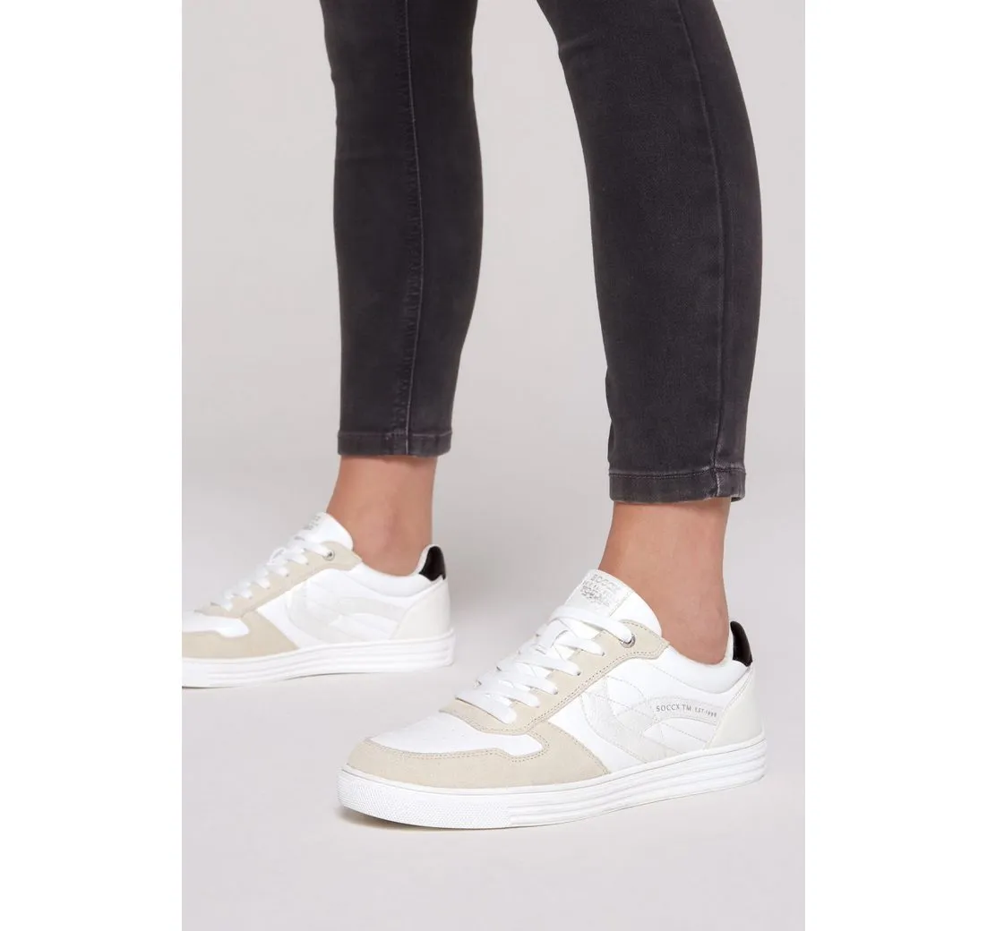 SOCCX Sneaker mit Zehenkappe aus Veloursleder