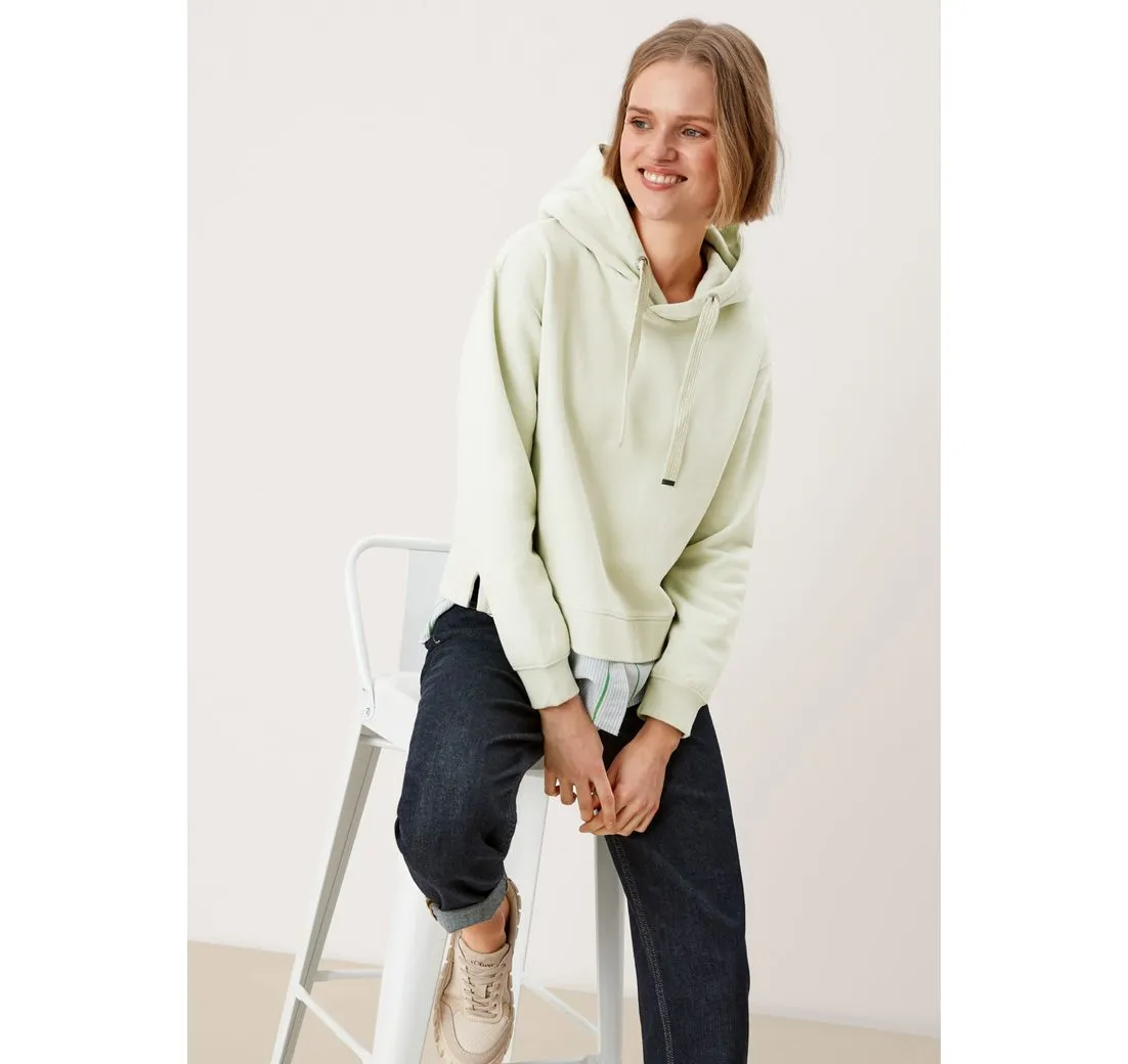 S.OLIVER Sweatshirt Hoodie mit Bluseneinsatz Layering