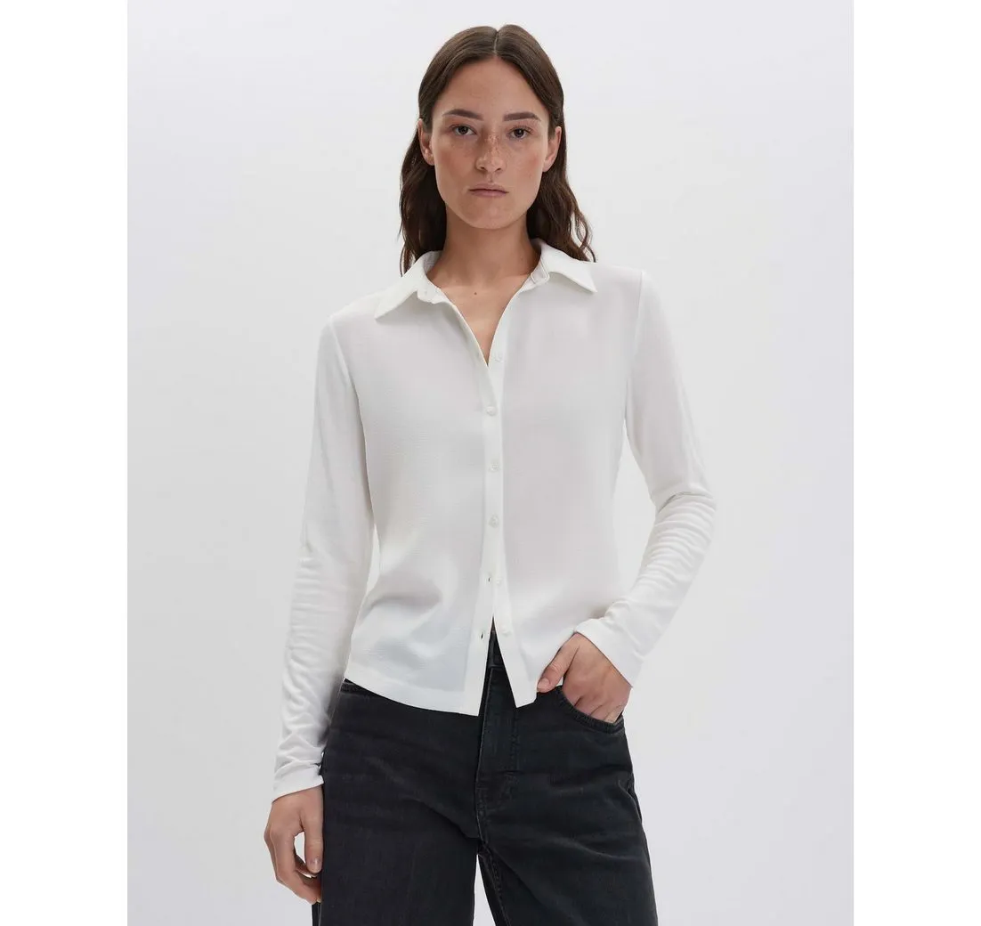 SOMEDAY Blusenshirt KIRSTY Regular Button Up im Materialmix schmale Passform, gerader Schnitt