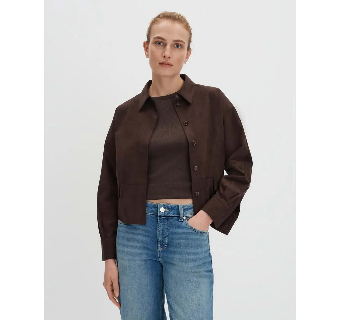 SOMEDAY Jackenblazer NYLIA Regular in Wildlederoptik schmal zulaufend mit verkürzter Länge