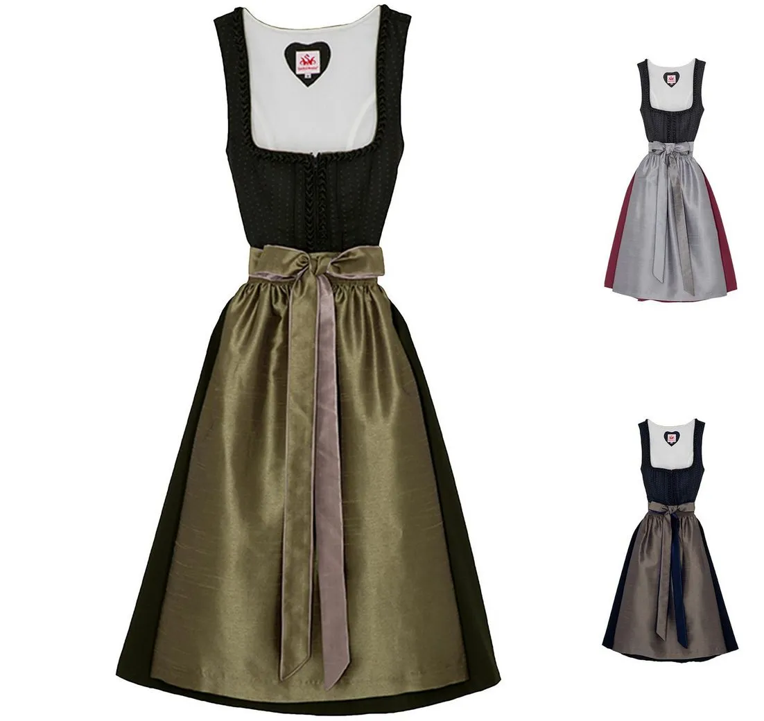 SPIETH & WENSKY Dirndl Debby Dirndl Dirndl Debby Lange-Dirndl Kleid 2-teiliges Trachtenkleid