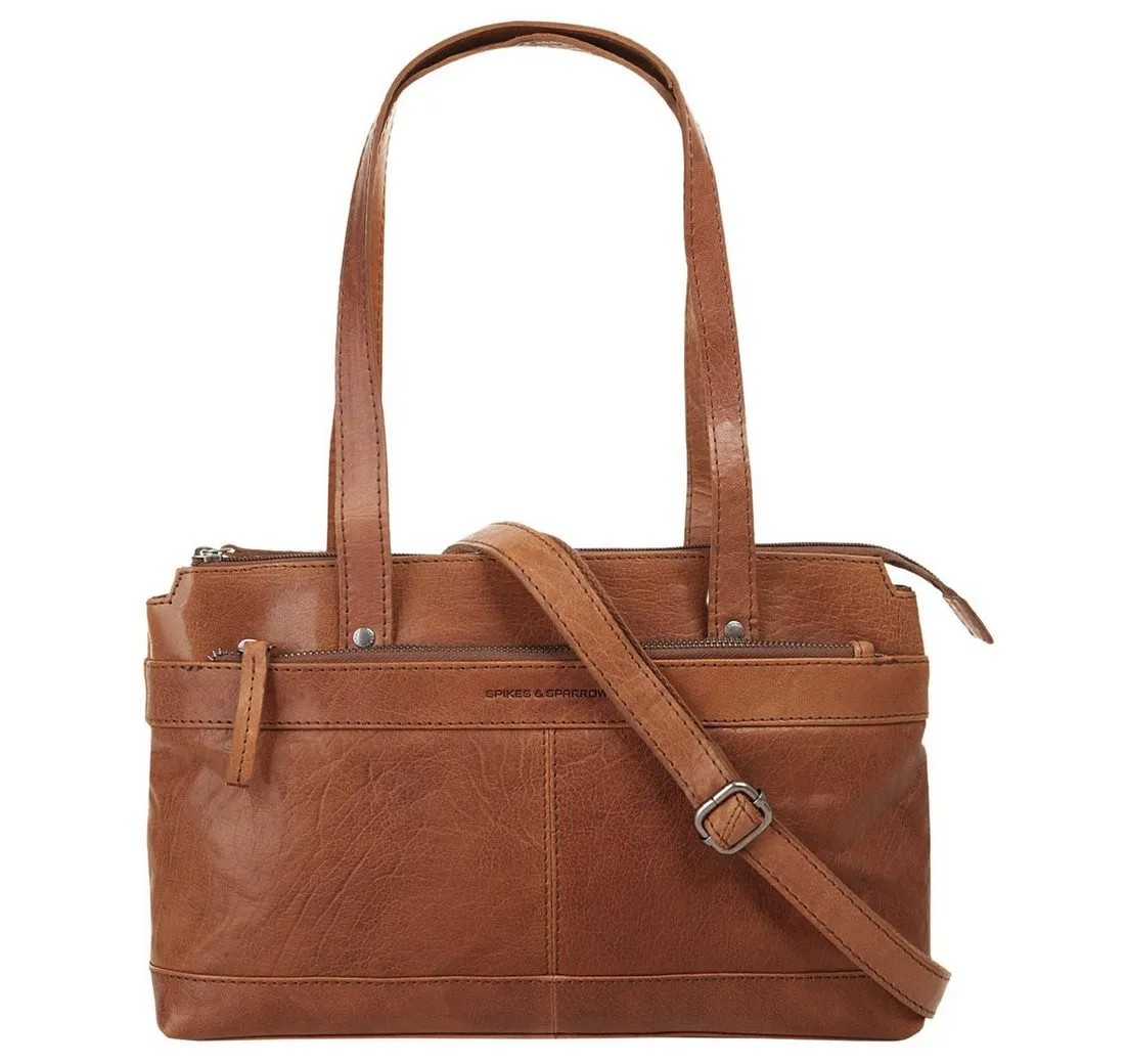 Spikes & Sparrow Henkeltasche, echt Leder