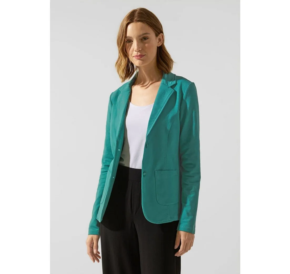 STREET ONE Jackenblazer Street One Basic Blazer in Lagoon Green (1-tlg) Nicht Vorhanden