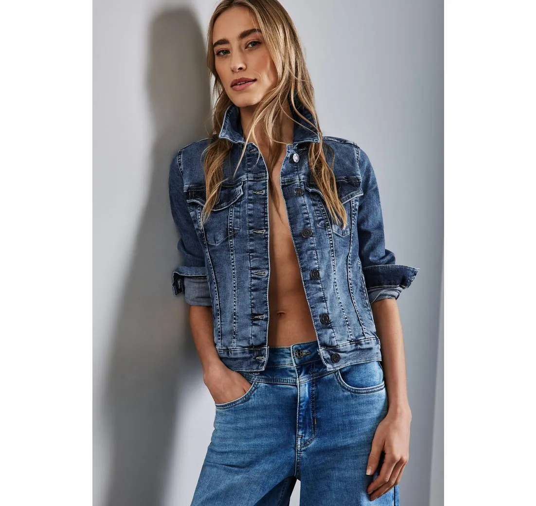STREET ONE Jeansblazer mit Brusttaschen