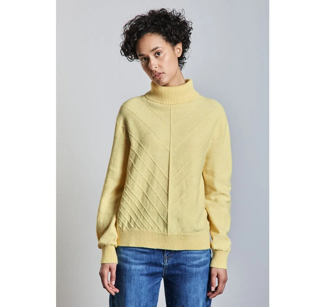 STREET ONE Rollkragenpullover mit Struktur