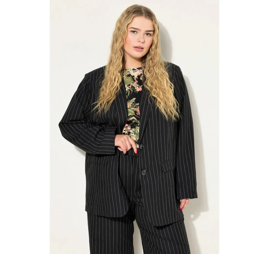 STUDIO UNTOLD Blusenblazer Blazer Nadelstreifen doppelreihig Reverskragen