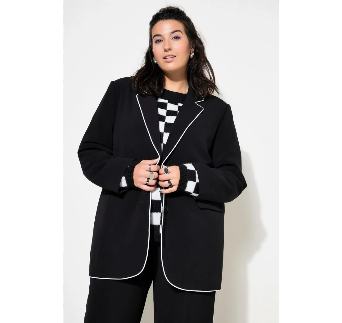 STUDIO UNTOLD Blusenblazer Blazer Oversize Shape Piping