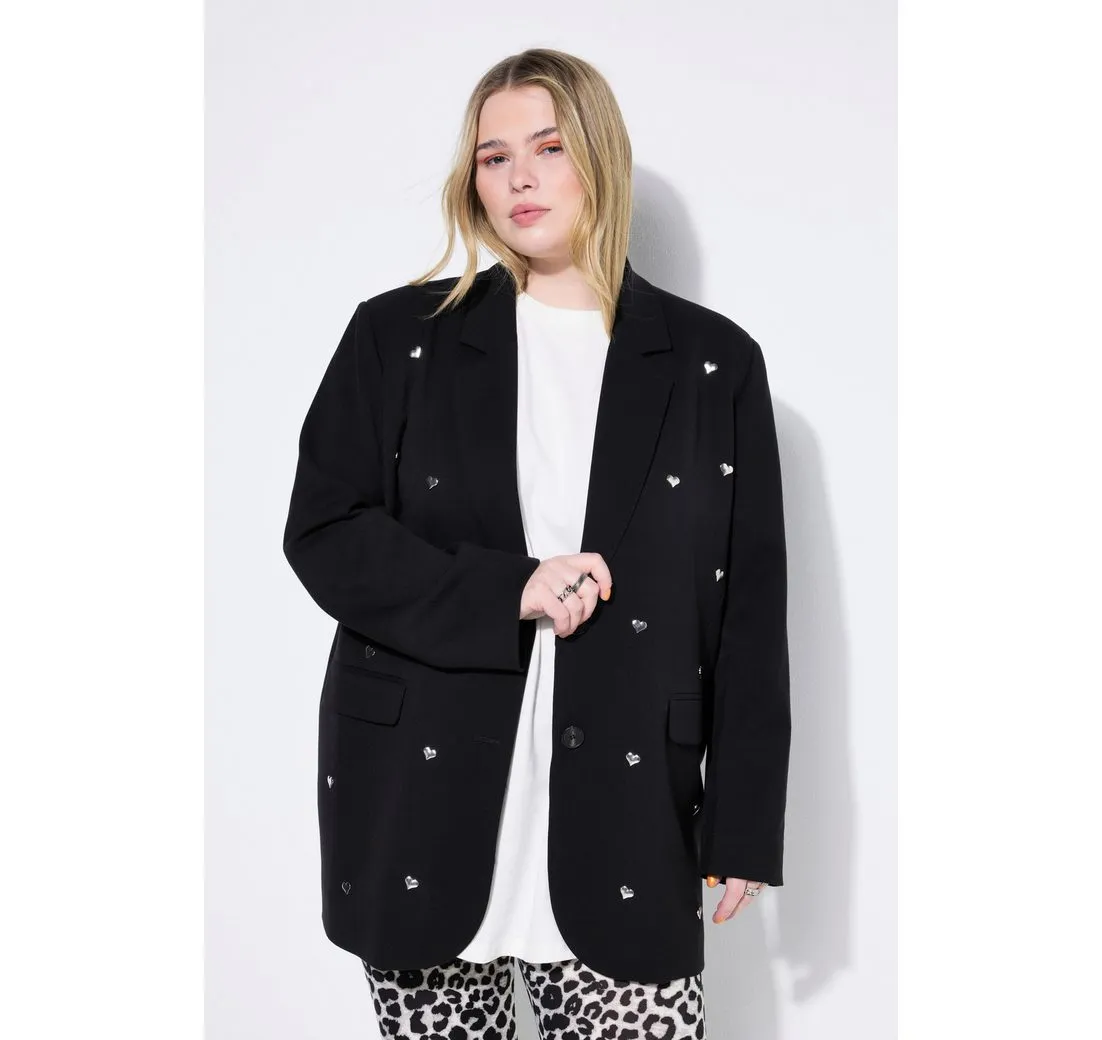 STUDIO UNTOLD Blusenblazer Blazer oversized Heart-Nieten