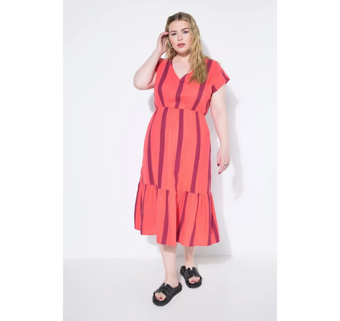 STUDIO UNTOLD Midikleid Midikleid A-Line Musselin Streifen