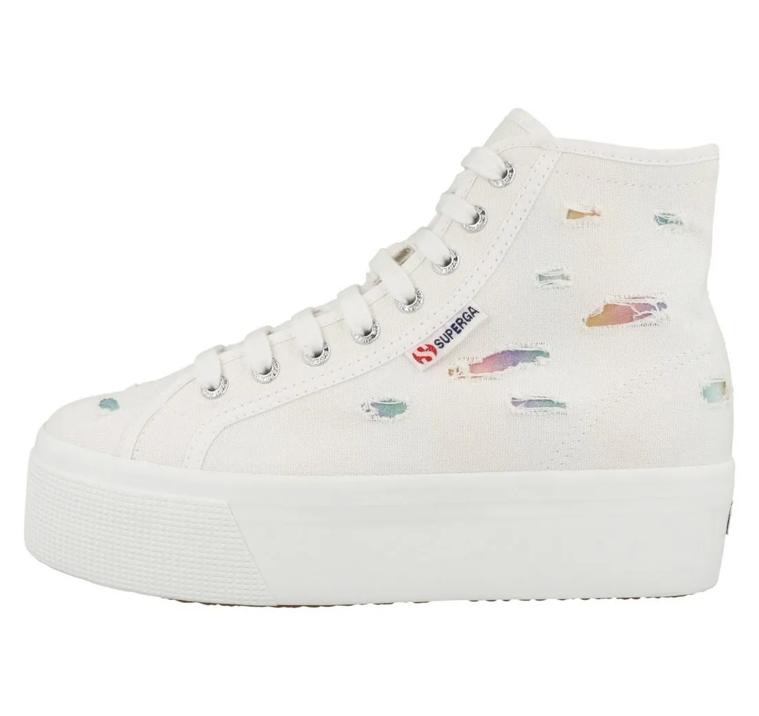 SUPERGA 2708 Ripped Multicolor Cotton Damen Sneaker
