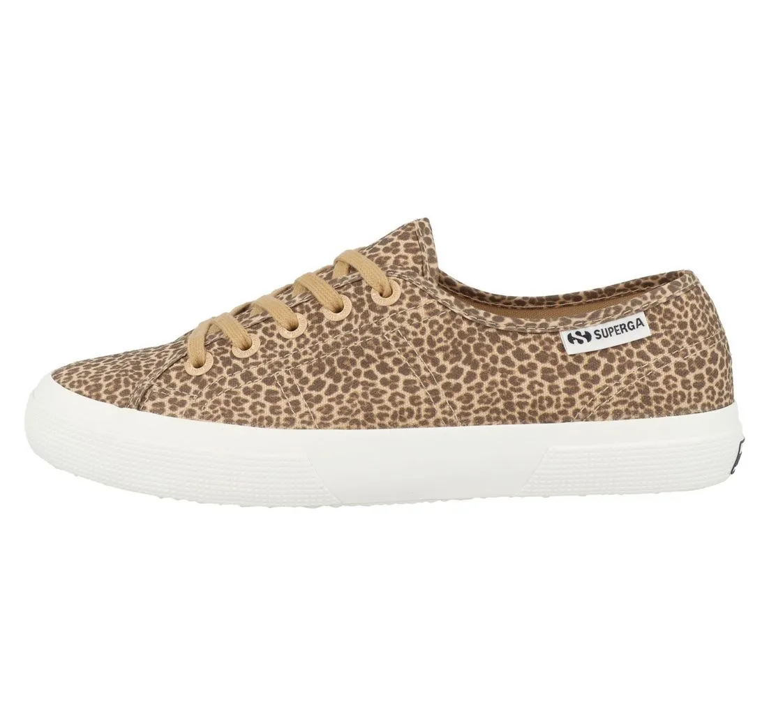SUPERGA 3750 Micro Leopard Print Leggera Damen Sneaker Turnschuhe, Sportschuhe, Freizeitschuhe, Halbschuhe, Schnürschuhe