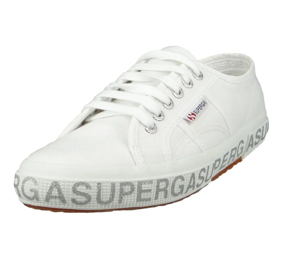 SUPERGA S111XQW 2750 COTW Glitterlettering 928 white silver Sneaker