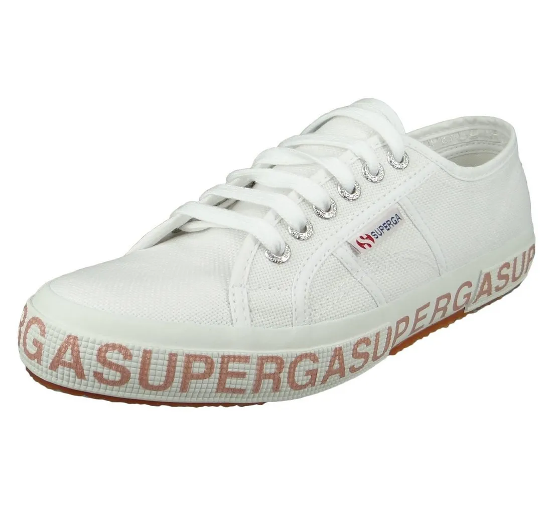SUPERGA S111XQW 2750 COTW Glitterlettering A01 white bronze Sneaker