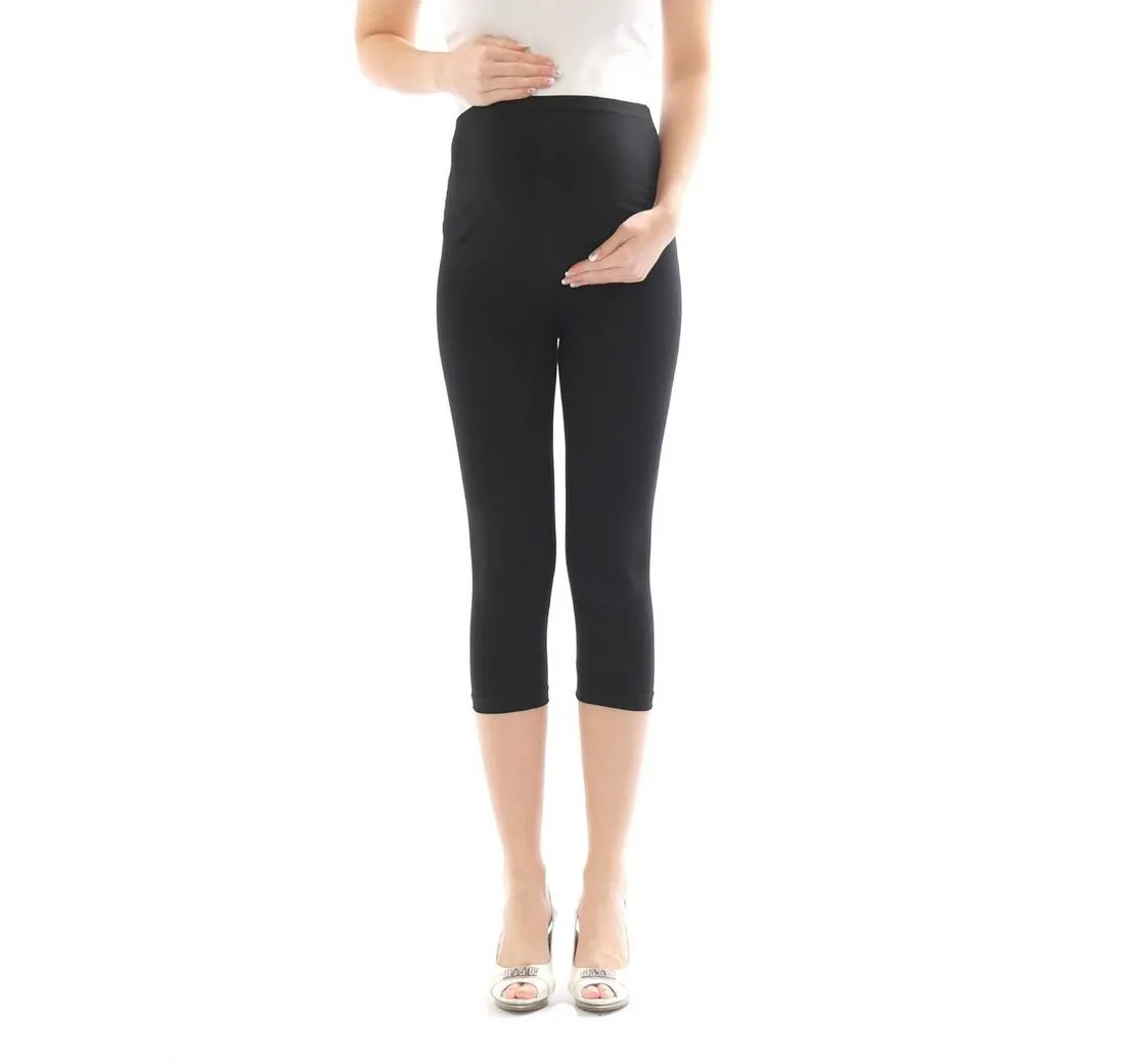 SYS Umstandshose Umstand Hose Capri 3/4 Leggings Umstandsleggings Baumwolle