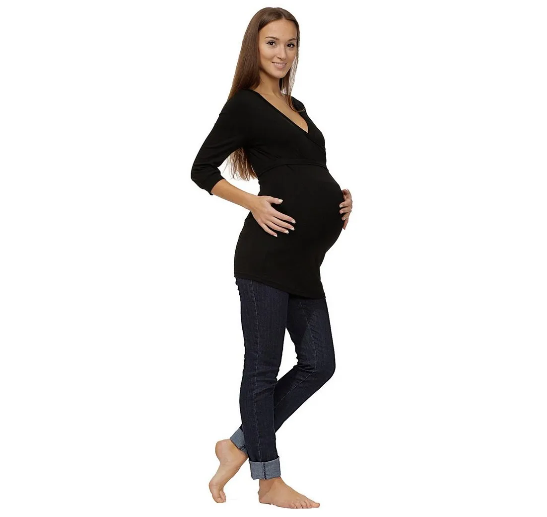 SYS Umstandsjeans Umstandsjeans Jeans Umstand Hose Jeanshose lang Bauch Stretch