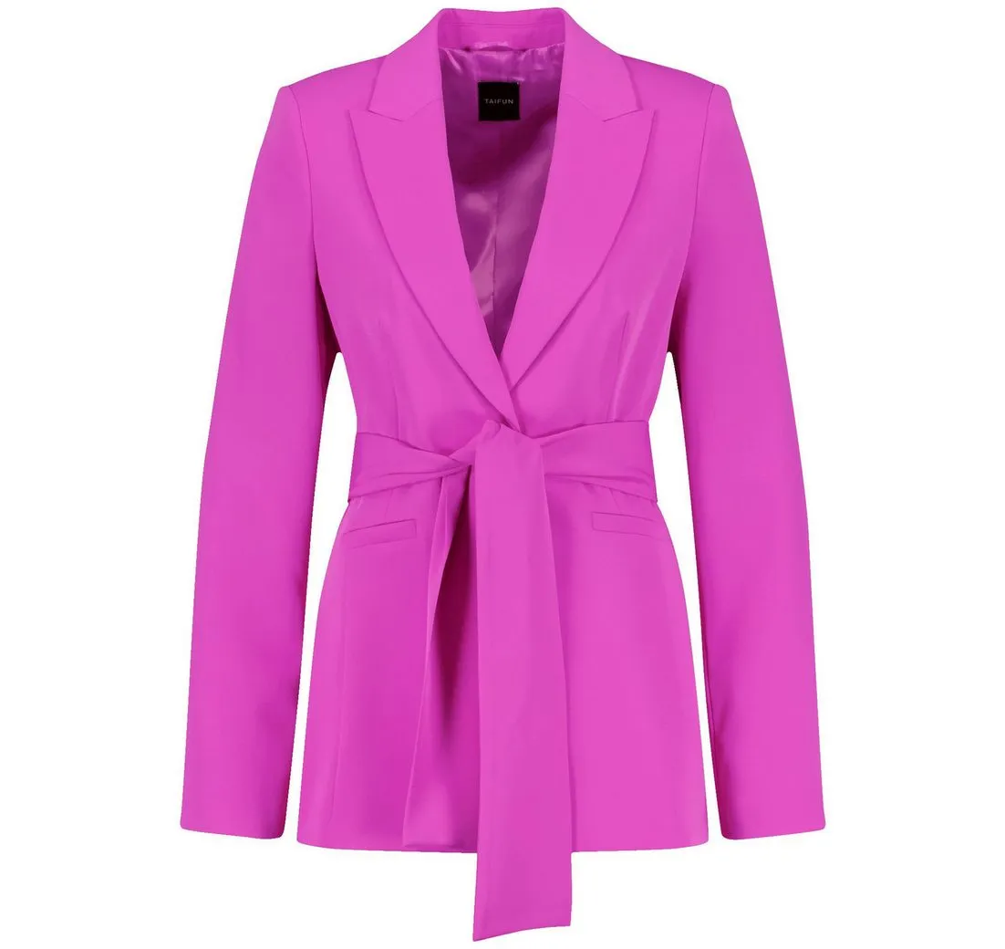 TAIFUN Longblazer - Taillierter Blazer mit Unifarben - Long Blazer