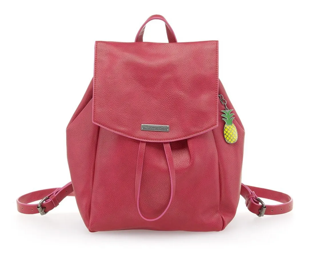 Tamaris Handtasche Lorella (Set), Damen Backpack Rucksack, mit Ananas-Anhänger