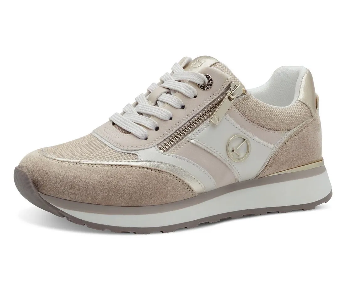 TAMARIS Keilsneaker, Freizeitschuh, Halbschuh, Schnürschuh mit Kontrastbesätzen